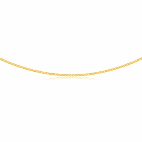 9ct Yellow Gold Silver Filled 50cm Chain 80gauge