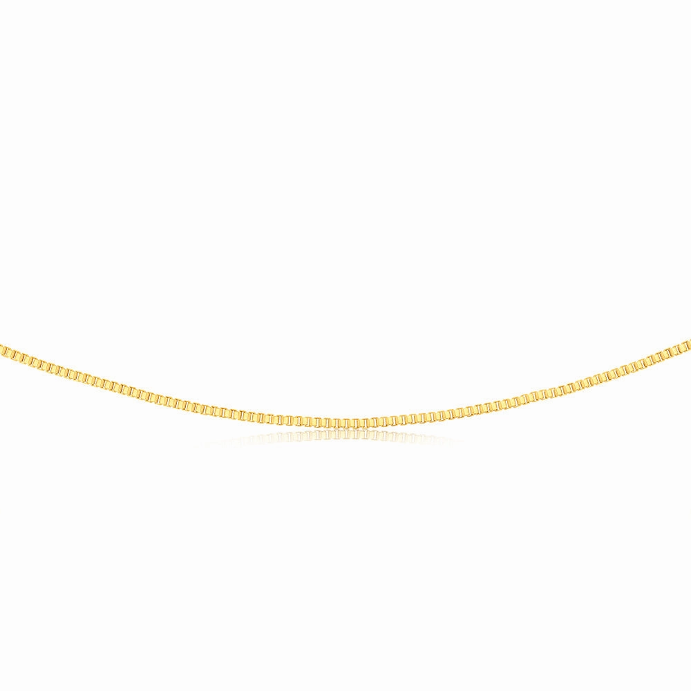 9ct Yellow Gold Silver Filled 55cm Box Chain