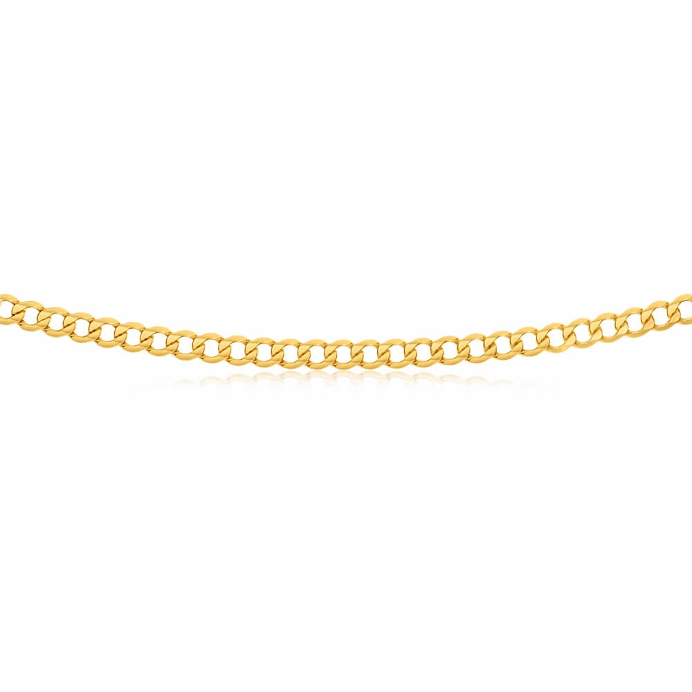 9ct Yellow Gold Silver Filled 55cm Curb Chain