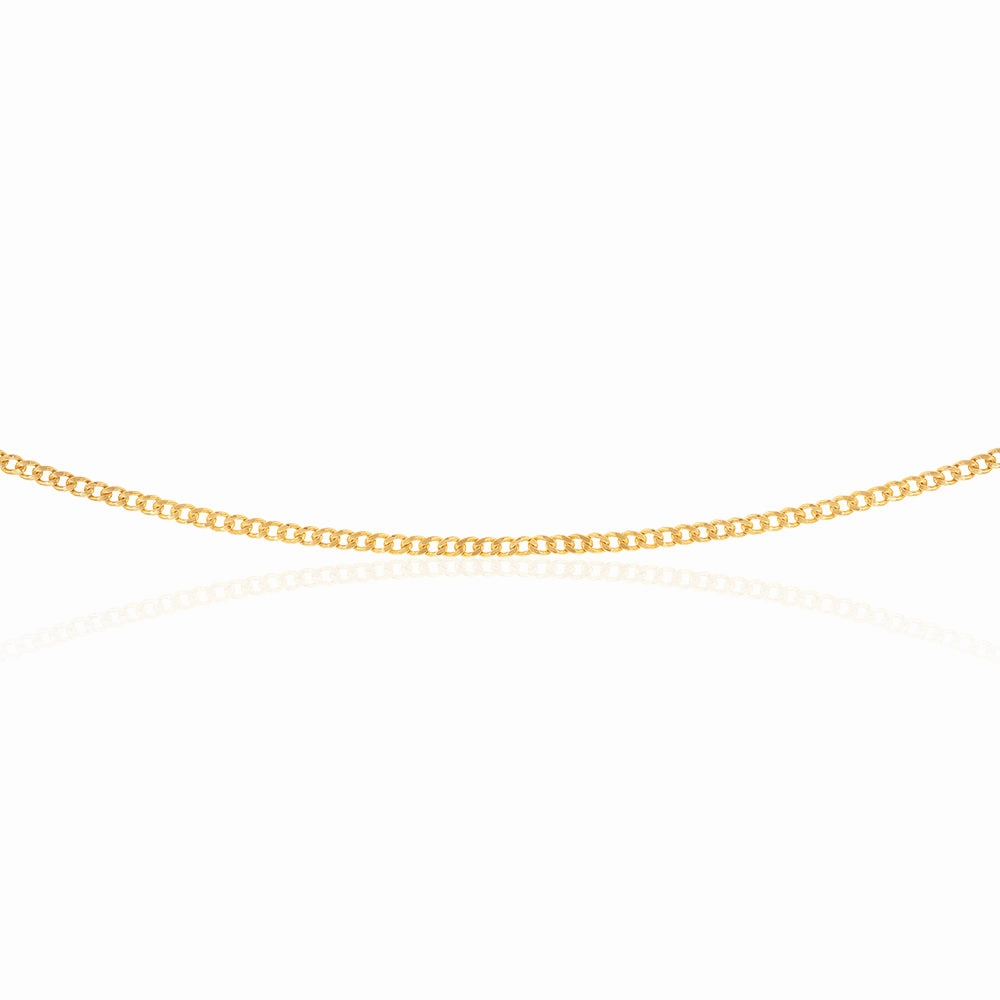 9ct Yellow Gold Silver Filled 70cm Curb Chain