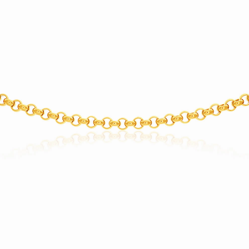 9ct Yellow Gold Silver Filled Belcher Chain