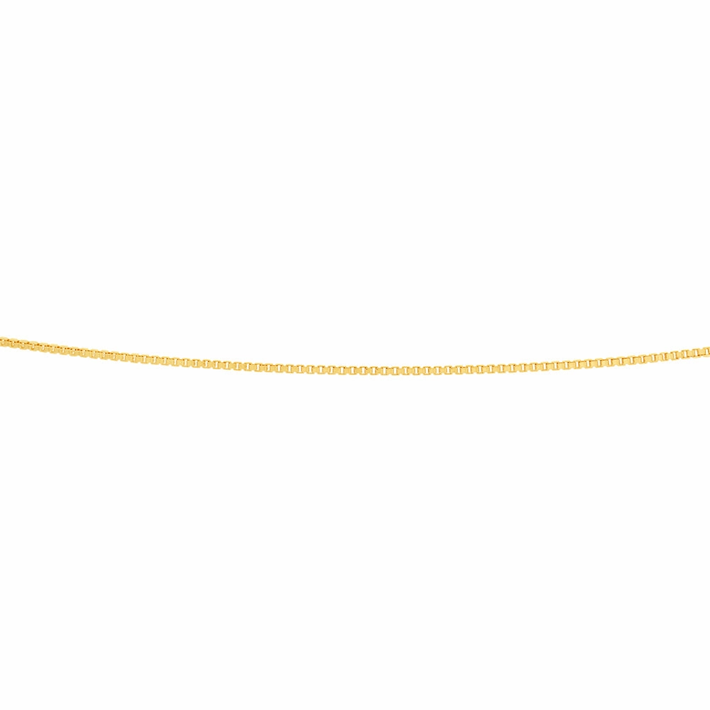9ct Yellow Gold Silver Filled Box Link 45cm chain