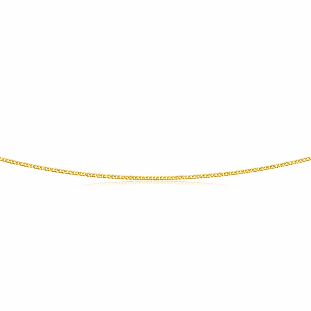 9ct Yellow Gold Silver Filled Extend 45cm Curb Chain 40 Gauge
