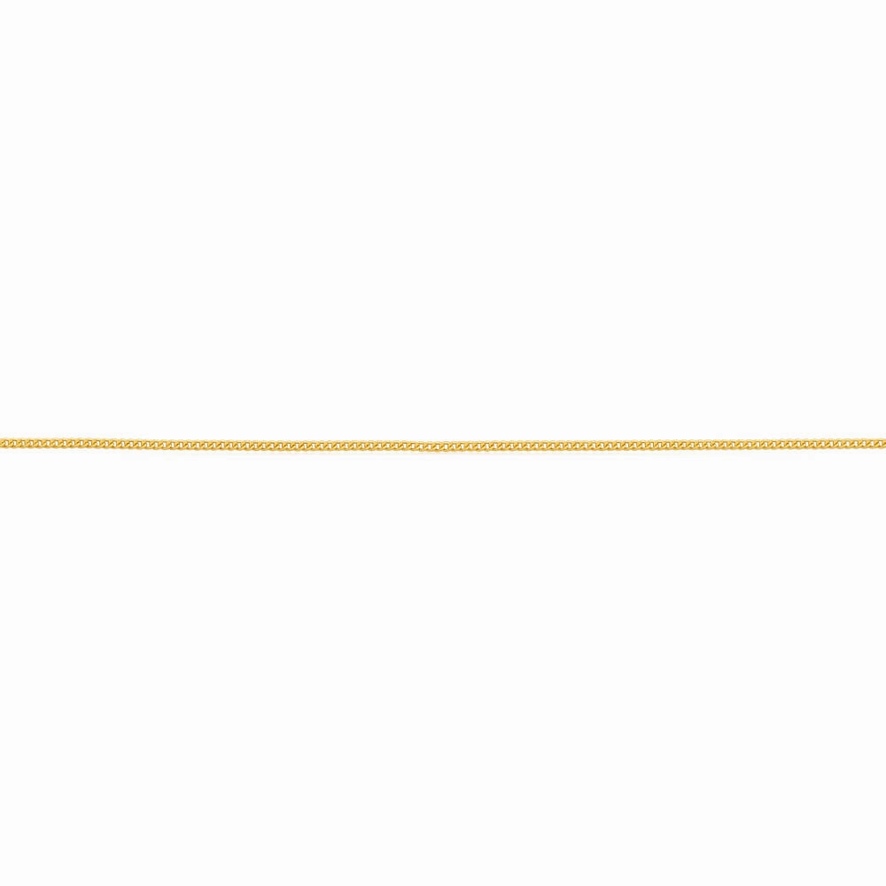9ct Yellow Gold Silver Filled Extend 55cm Curb Chain 40 Gauge