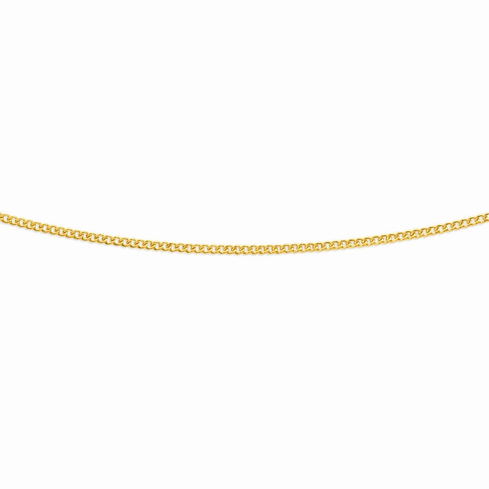 9ct Yellow Gold Silver Filled Extend 55cm Curb Chain 50 Gauge