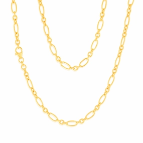 9ct Yellow Gold Silver-filled Fancy 100Gauge 45cm Chain