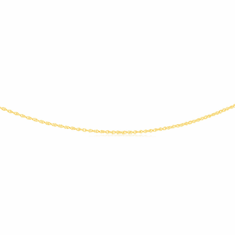 9ct Yellow Gold Silver-filled Fancy 45cm Chain