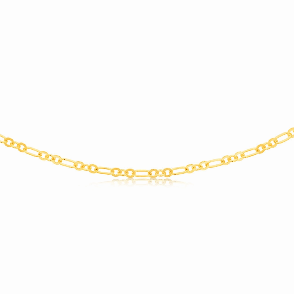 9ct Yellow Gold Silver filled Fancy 45cm Chain