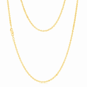 9ct Yellow Gold Silver-filled Fancy 45cm Chain