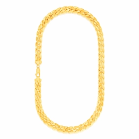 9ct Yellow Gold Silver-filled Fancy 50cm Chain