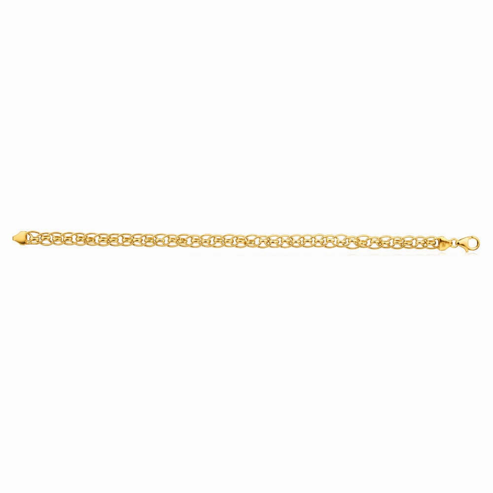 9ct Yellow Gold Silver Filled Roller Bracelet