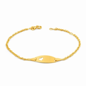 9ct Yellow Gold Silver Filled Singapore Bracelet