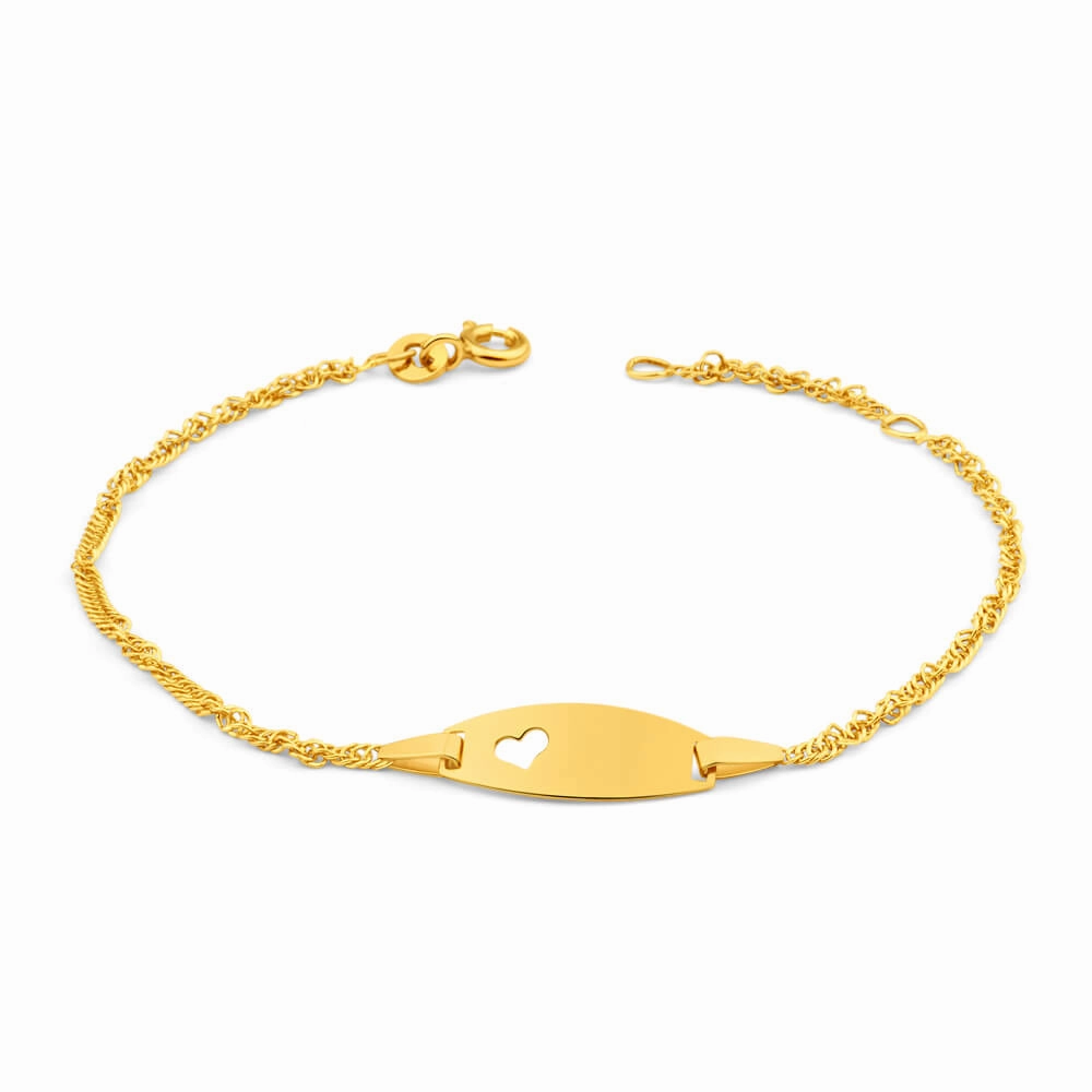 9ct Yellow Gold Silver Filled Singapore Bracelet