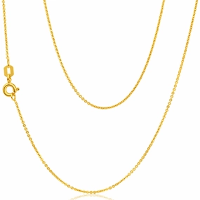 9ct Yellow Gold Silver Filled Trace 45cm Chain