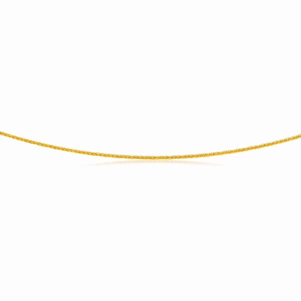 9ct Yellow Gold Silver Filled Wheat Extend 50cm Chain