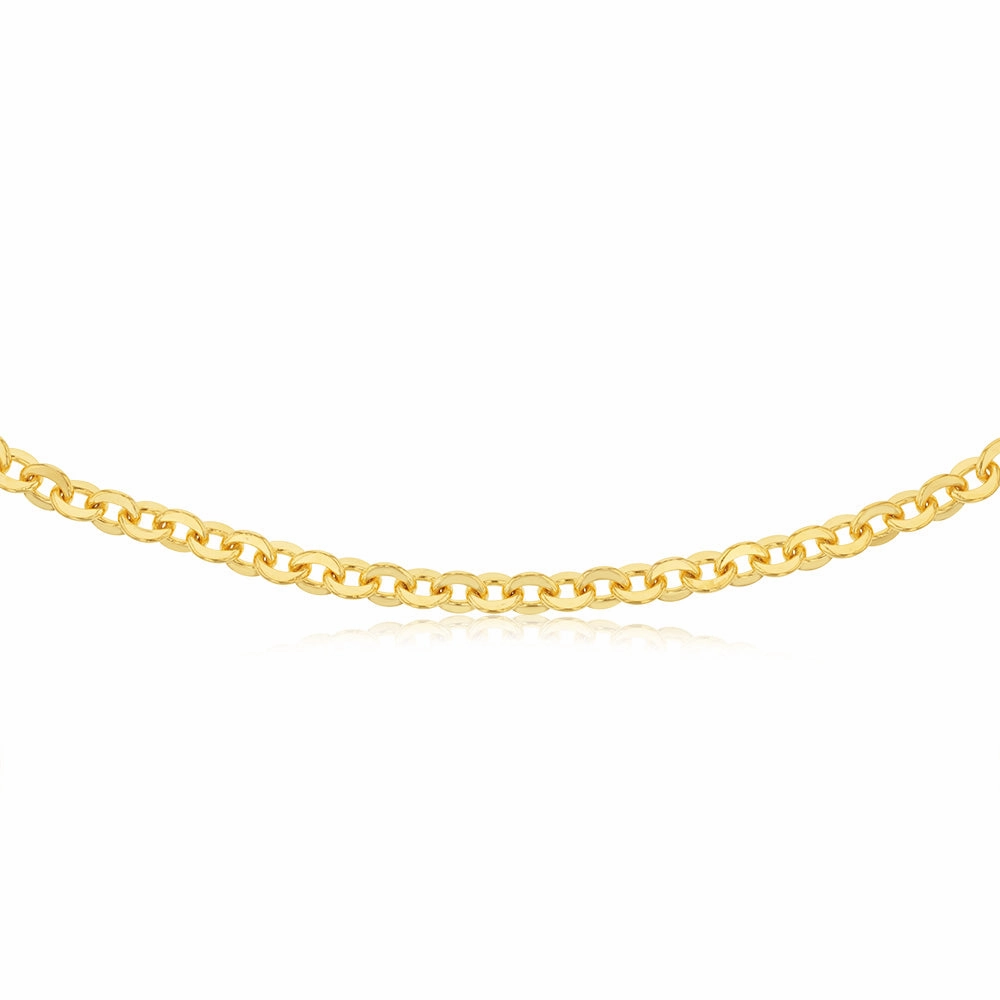 9ct Yellow Gold Silverfilled 200Gauge 45cm Chain
