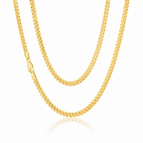 9ct Yellow Gold Silverfilled 45cm Curb Chain