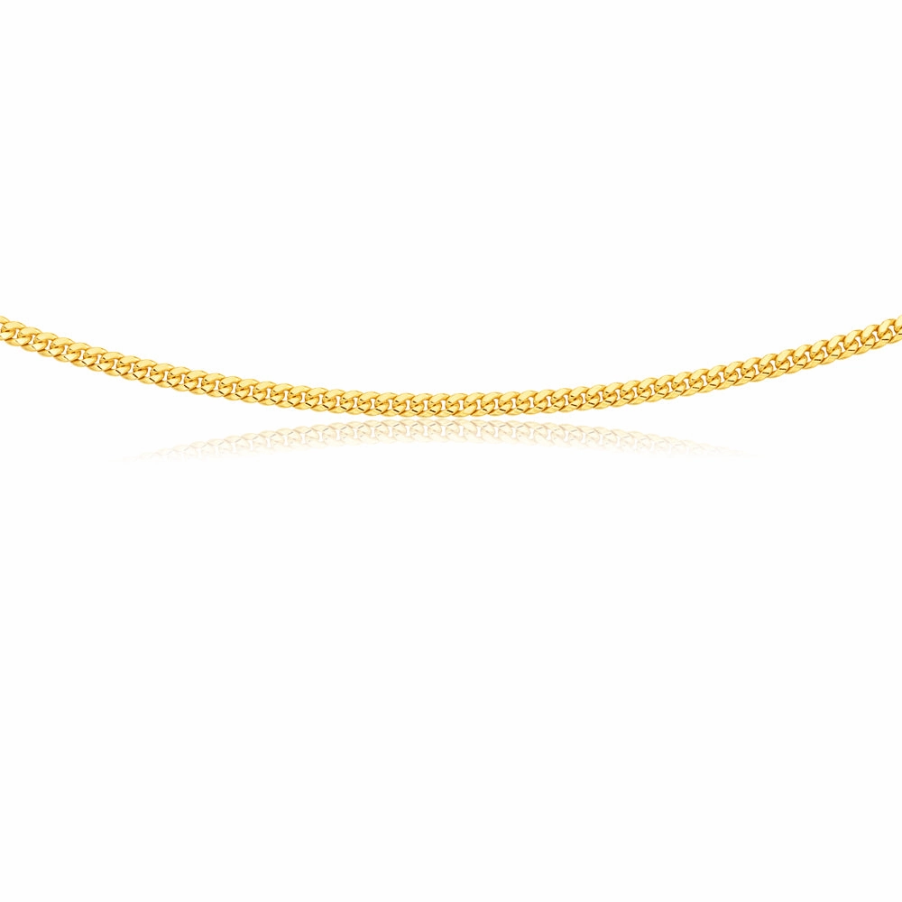 9ct Yellow Gold Silverfilled 45cm Curb Chain