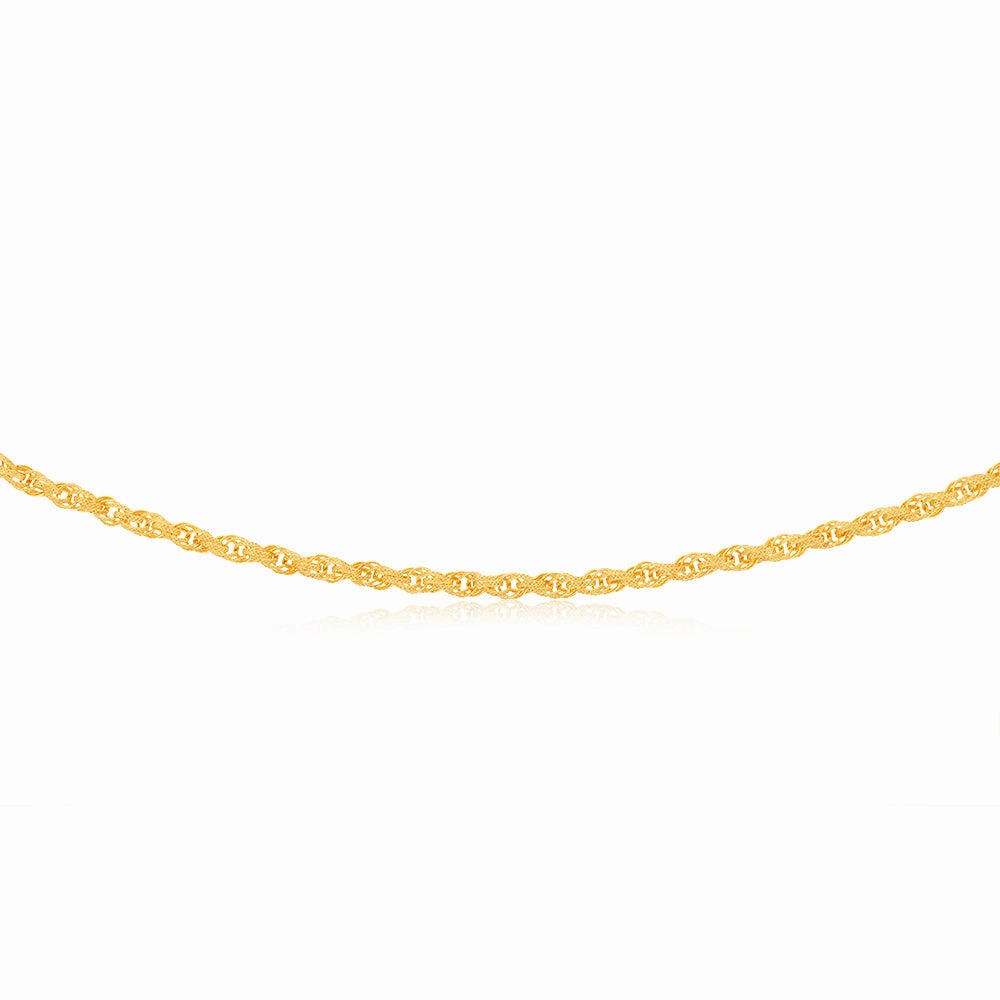 9ct Yellow Gold Silverfilled 45cm Fancy Chain