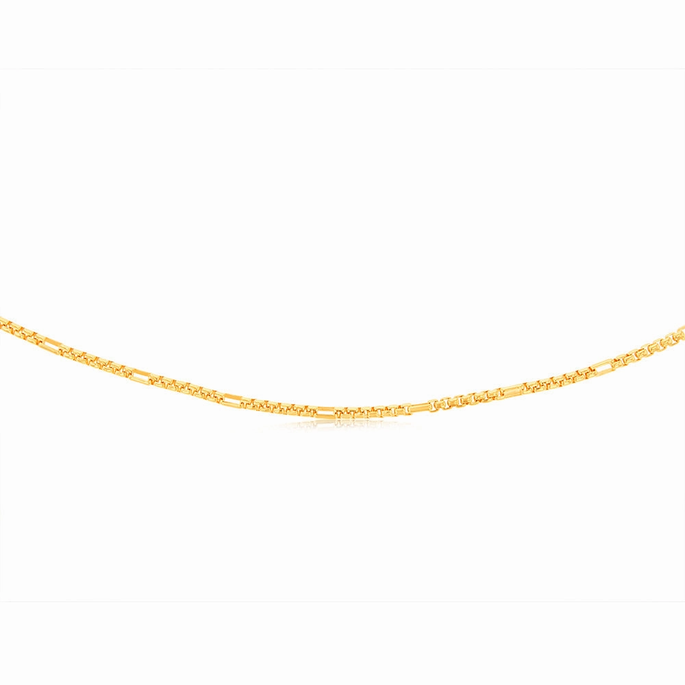 9ct Yellow Gold Silverfilled 55 Gauge Fancy 45cm Chain