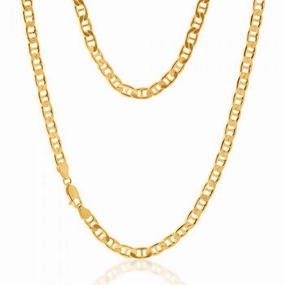 9ct Yellow Gold Silverfilled 55cm Anchor Chain