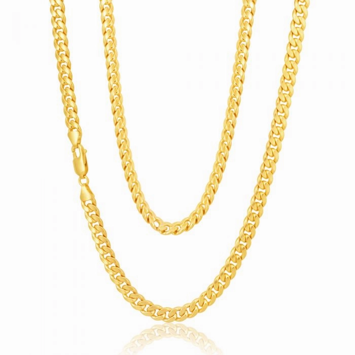 9ct Yellow Gold Silverfilled 55cm Chain 9SS