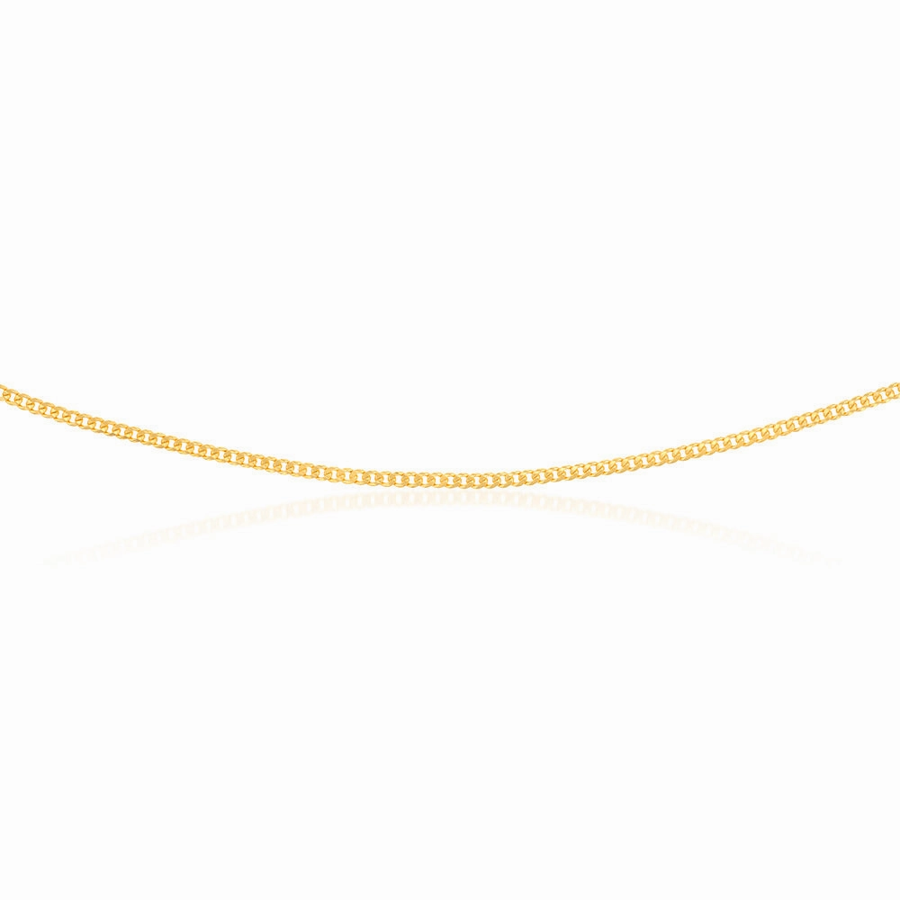 9ct Yellow Gold Silverfilled 60 Gauge Curb 70cm Chain