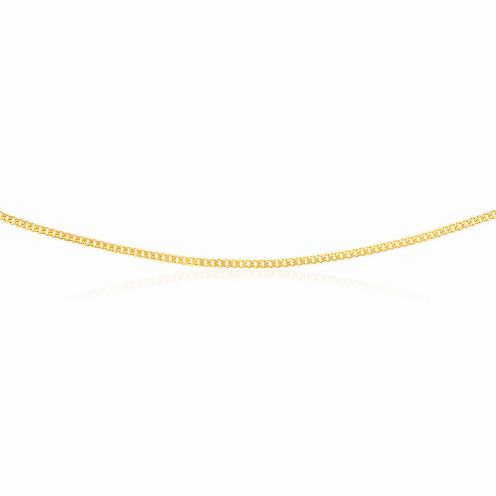 9ct Yellow Gold Silverfilled 60 Gauge Curb 80cm Chain