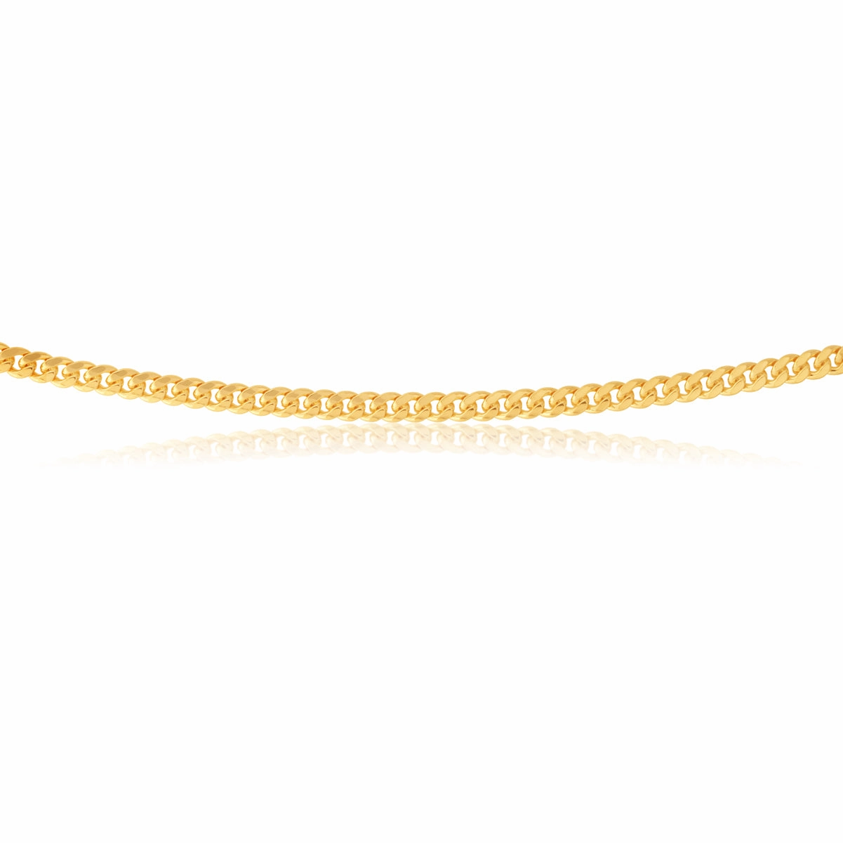 9ct Yellow Gold Silverfilled 60cm Curb Chain