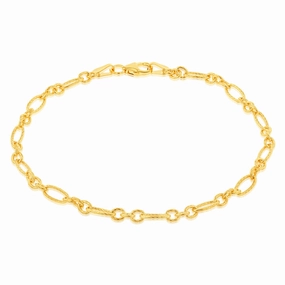 9ct Yellow Gold Silverfilled 80 Gauge 19cm Bracelet