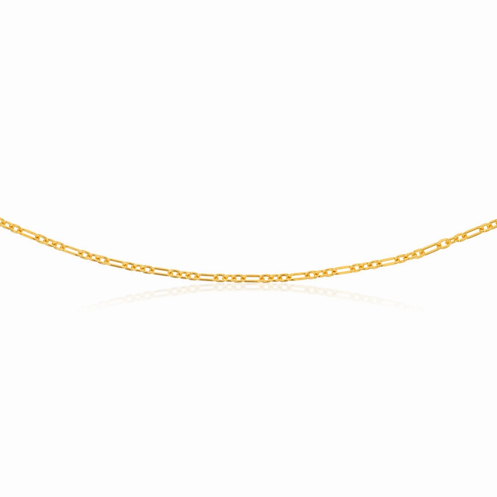 9ct Yellow Gold Silverfilled 80 Gauge Fancy 70cm Chain