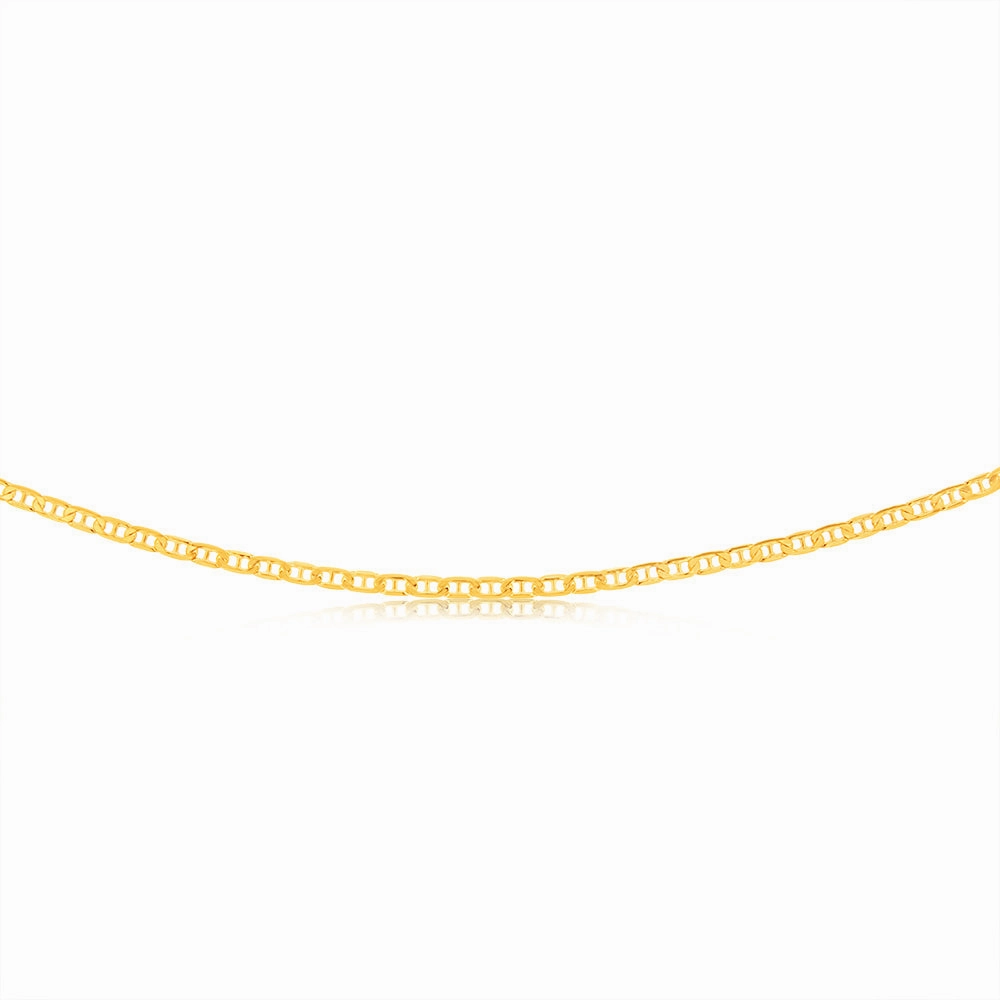 9ct Yellow Gold Silverfilled Anchor 80 Gauge 55cm Chain
