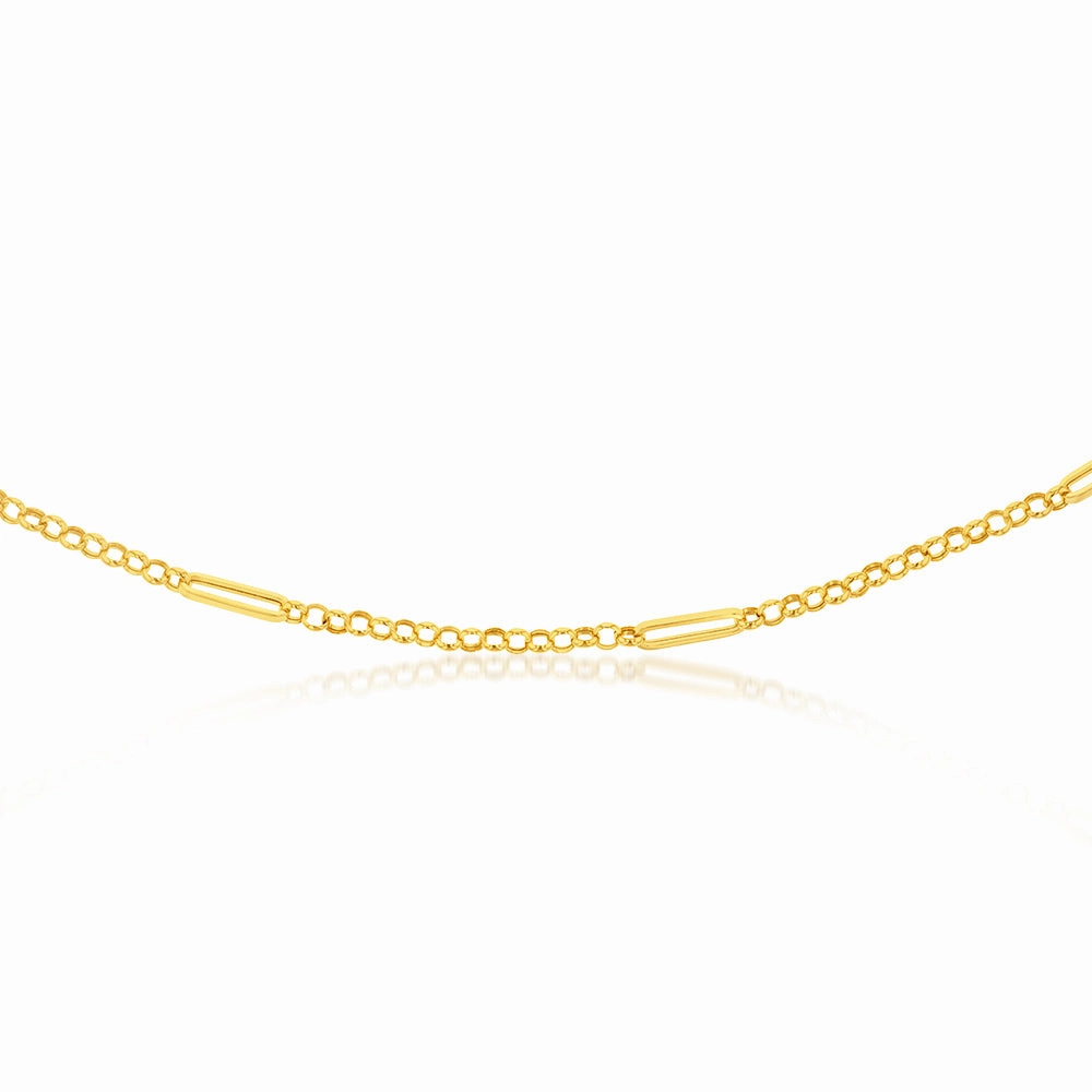 9ct Yellow Gold Silverfilled Belcher 45.70cm Chain
