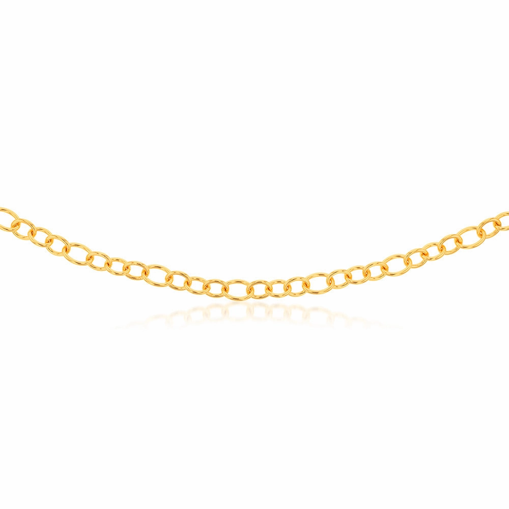 9ct Yellow Gold Silverfilled Belcher 45cm Chain