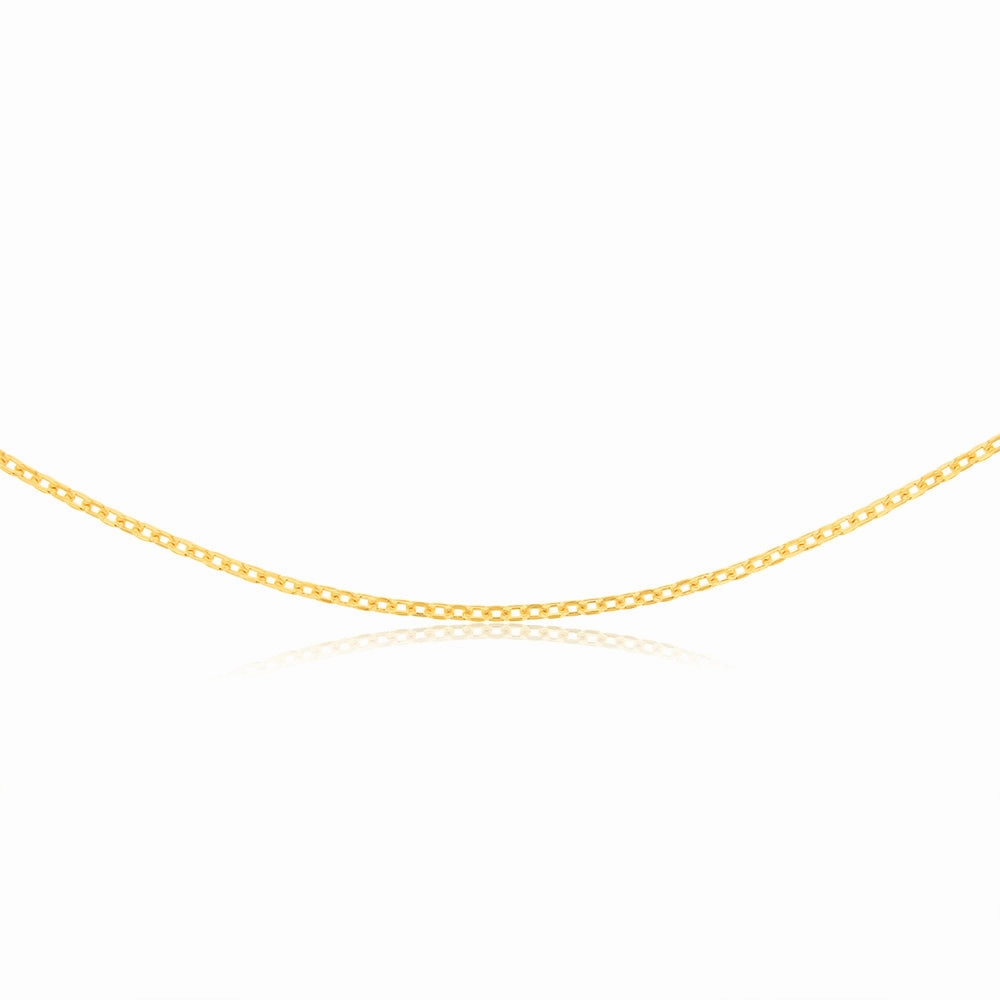 9ct Yellow Gold Silverfilled Fancy 45cm Chain
