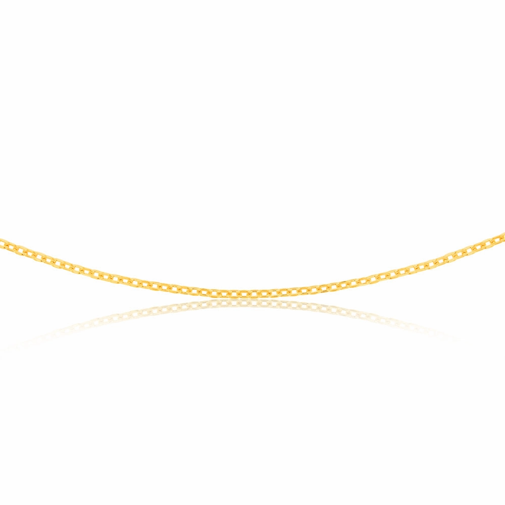 9ct Yellow Gold Silverfilled Fancy 45cm Chain
