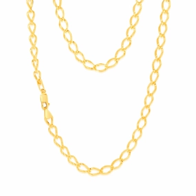 9ct Yellow Gold Silverfilled Fancy 45cm Chain