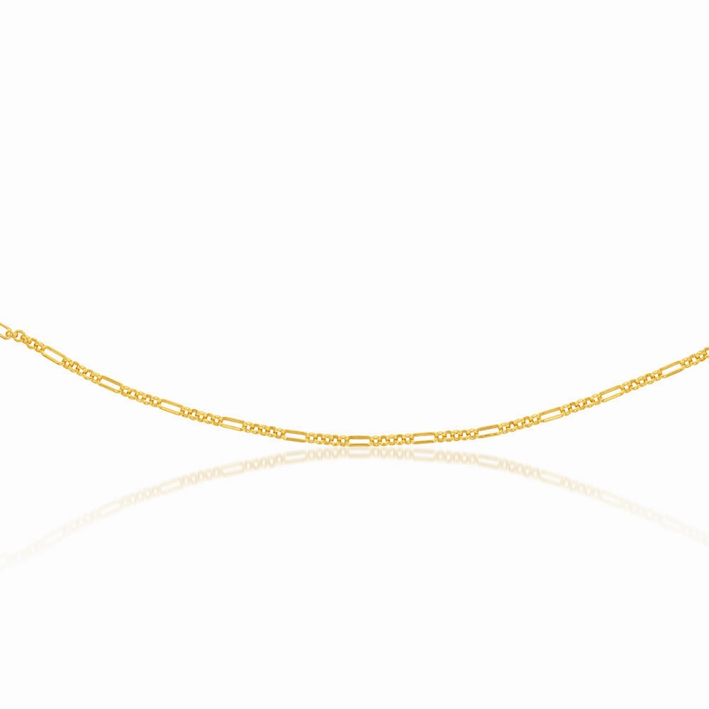 9ct Yellow Gold Silverfilled Fancy 50cm Chain