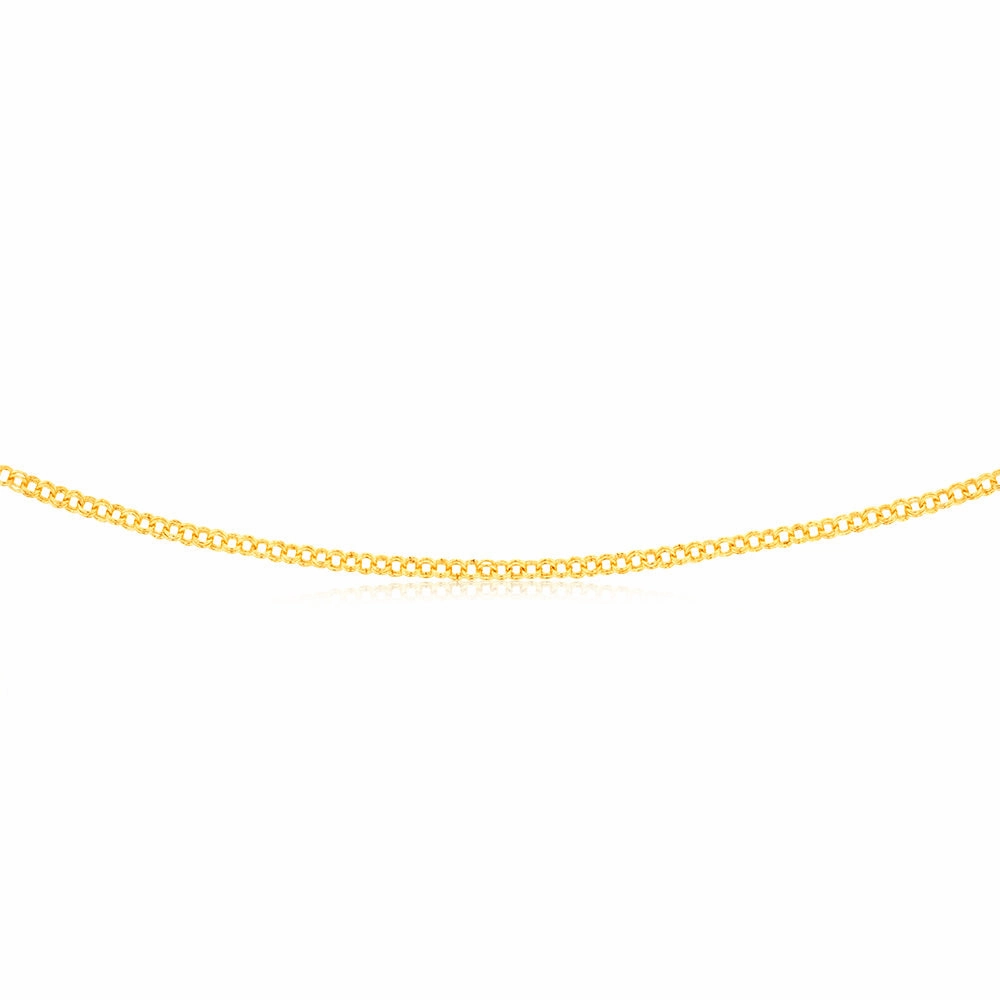 9ct Yellow Gold Silverfilled Fancy Belcher 50cm Chain