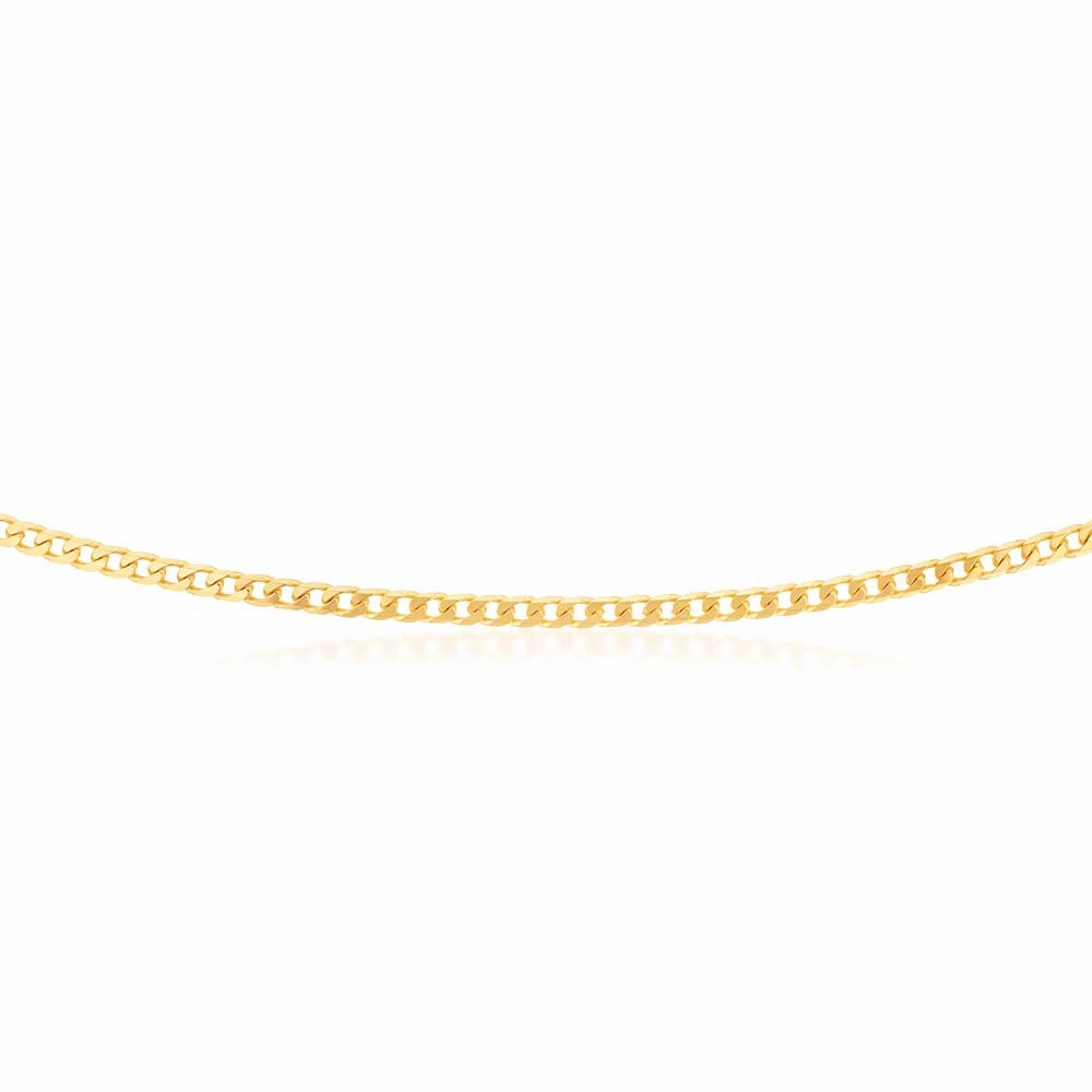 9ct Yellow Solid Gold 120 Gauge Curb 55cm Chain