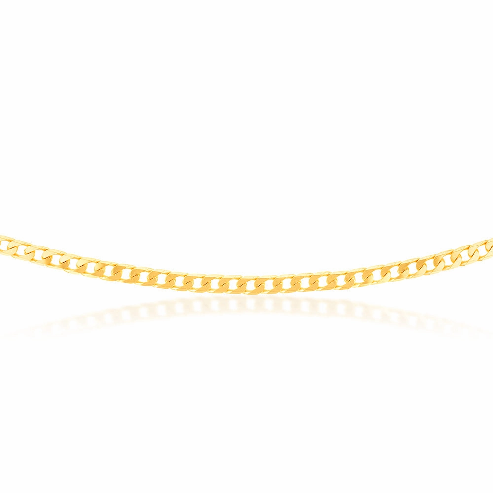 9ct Yellow Solid Gold 120 Gauge Curb 60cm Chain