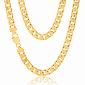 9ct Yellow Solid Gold 300 Gauge 60cm Curb Chain