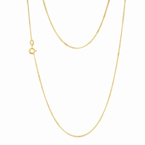 9ct Yellow Solid Gold 31 Gauge Curb 41cm Chain