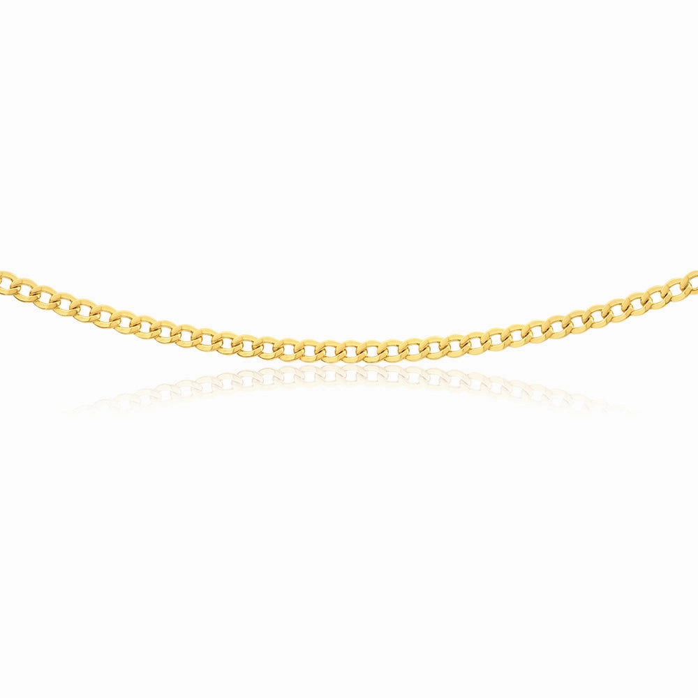 9ct Yellow Solid Gold 45cm 70 Gauge Curb Chain