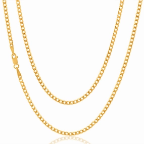 9ct Yellow Solid Gold 50cm 70 Gauge Curb Chain