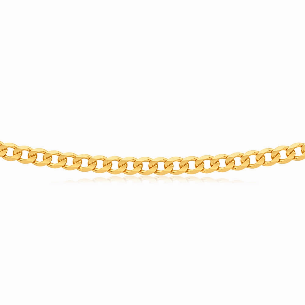 9ct Yellow Solid Gold 55cm 120 Gauge Curb Chain