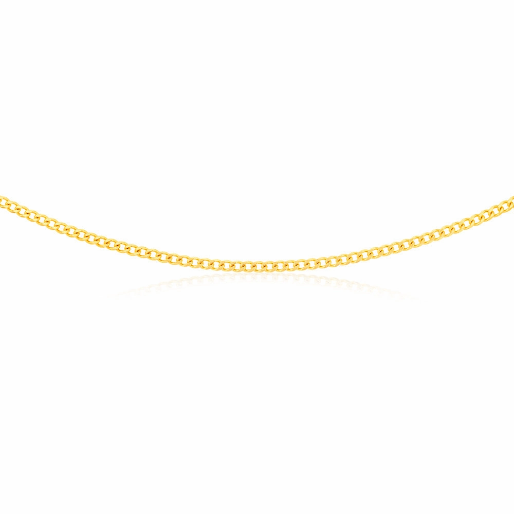 9ct Yellow Solid Gold 55cm 70 Gauge Curb Chain