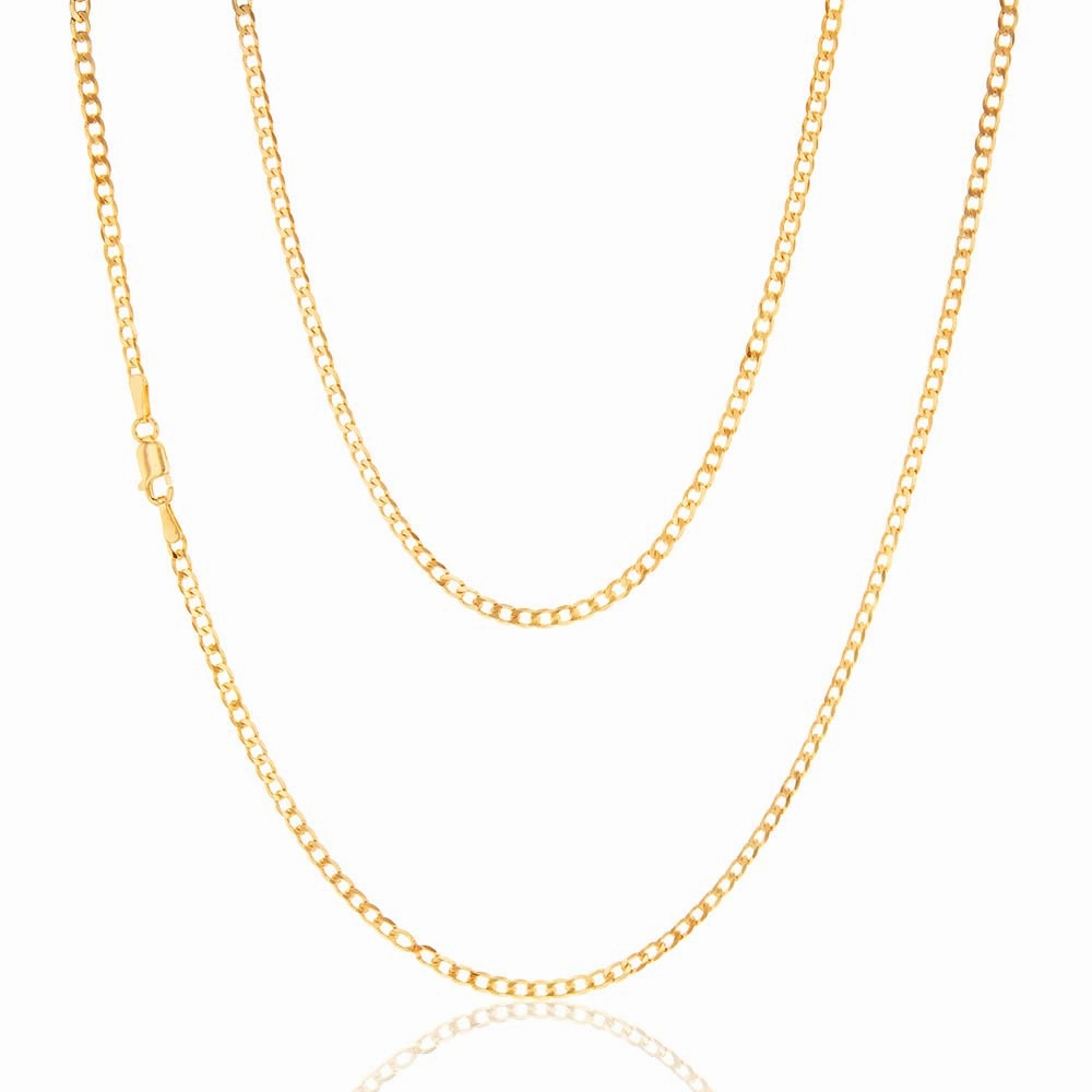 9ct Yellow Solid Gold 60 Gauge 50cm Chain