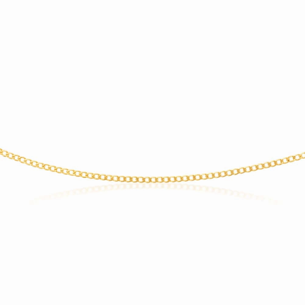 9ct Yellow Solid Gold 60 Gauge Curb 60cm Chain