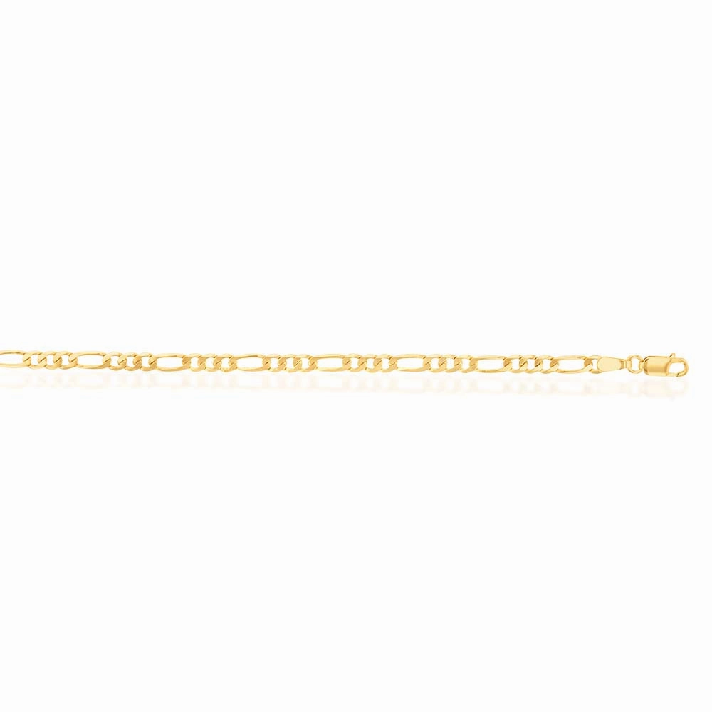 9ct Yellow Solid Gold 80 Gauge 19cm Bracelet